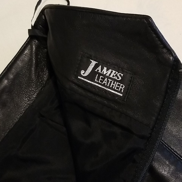 James Leather, Size S, black mini skirt - Picture 3 of 3